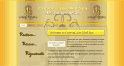 Desktop Screenshot of canyonlakemedspa.com